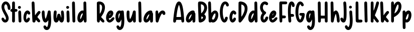 Stickywild Regular font