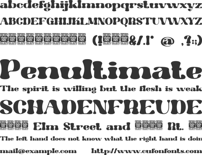 Hippie Vintage font preview