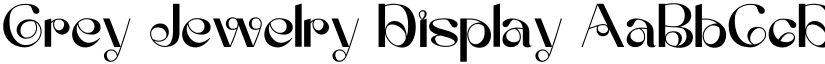 Grey Jewelry Display font