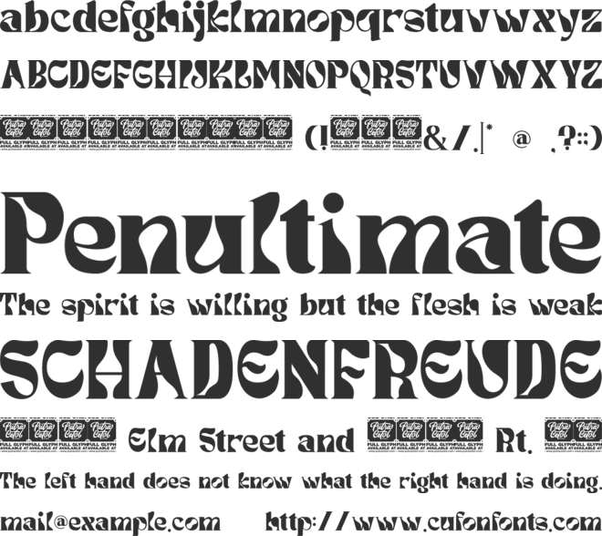 Dunver font preview