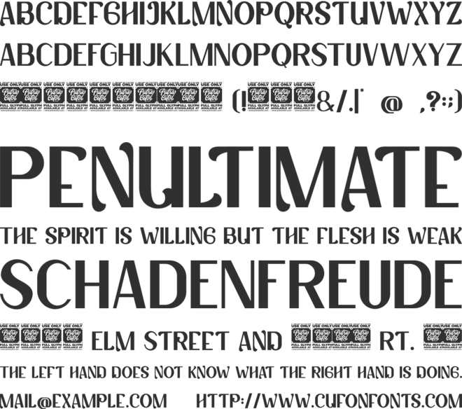 Dequency font preview