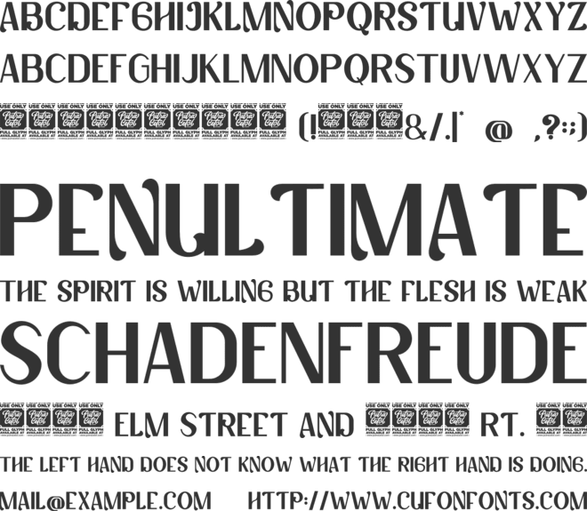 Dequency font preview