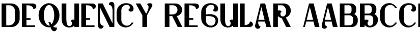Dequency Regular font
