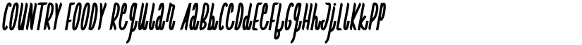 COUNTRY FOODY Regular font