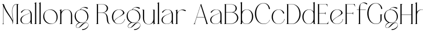 Mallong Regular font