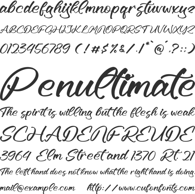 Muthias Aullysa font preview