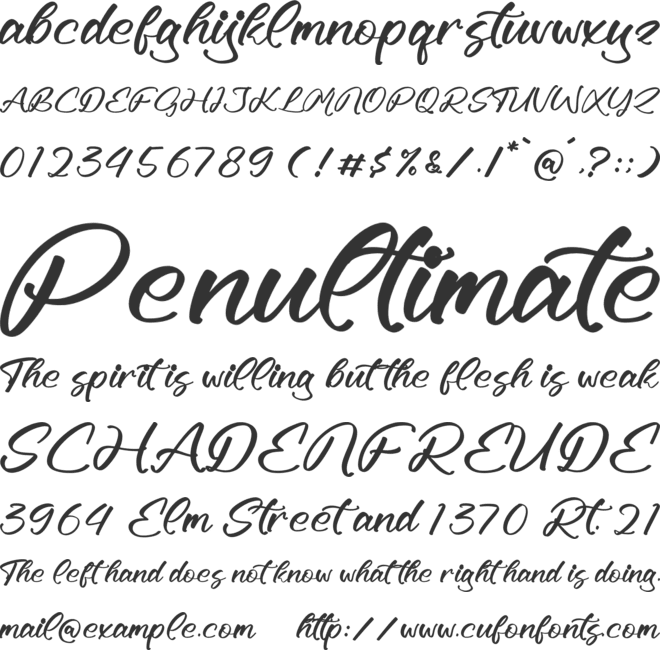 Muthias Aullysa font preview