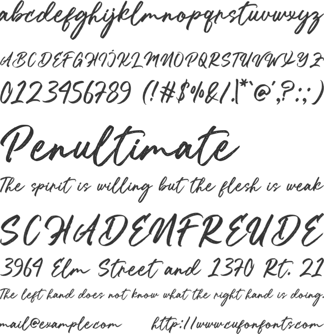 Belik font preview
