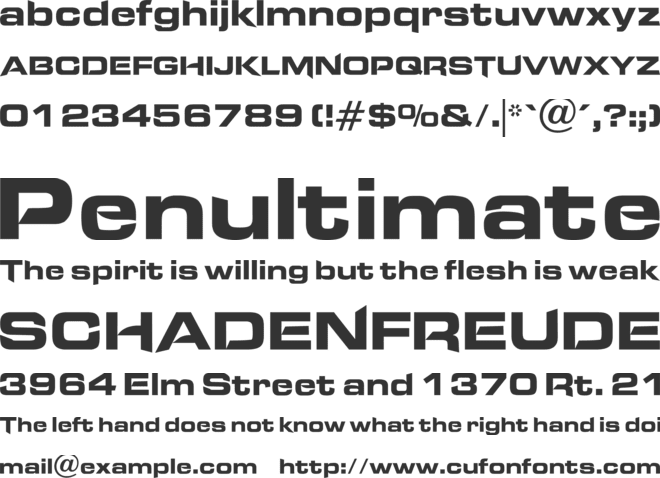 Technolab font preview