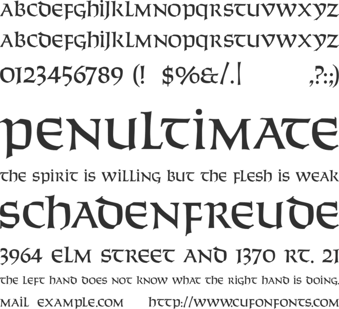 Solemnity font preview