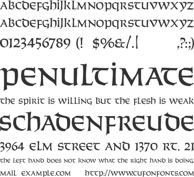 Solemnity font preview