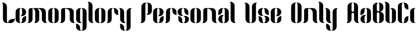 Lemonglory Personal Use Only font
