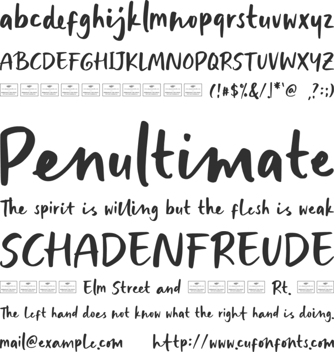 Holiday Trip font preview