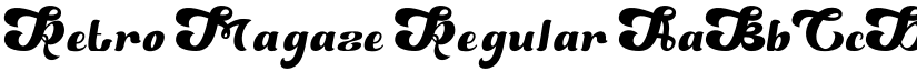 Retro Magaze Regular font