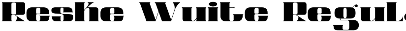 Reske Wuite Regular font