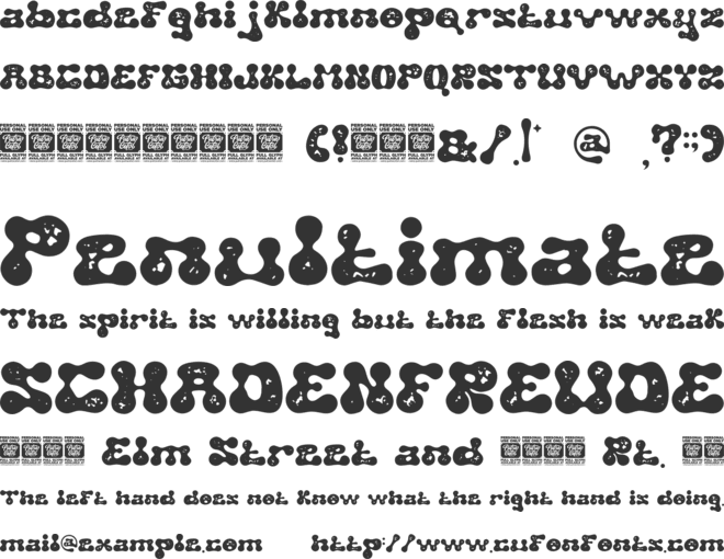 Particela font preview