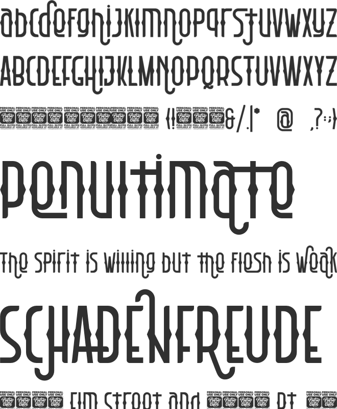 Old Spokes font preview