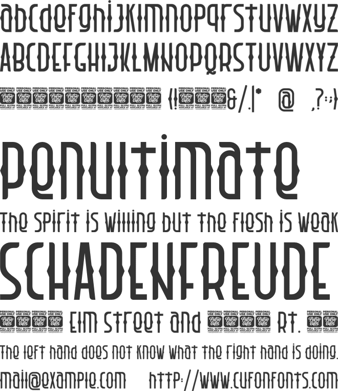Old Spokes font preview