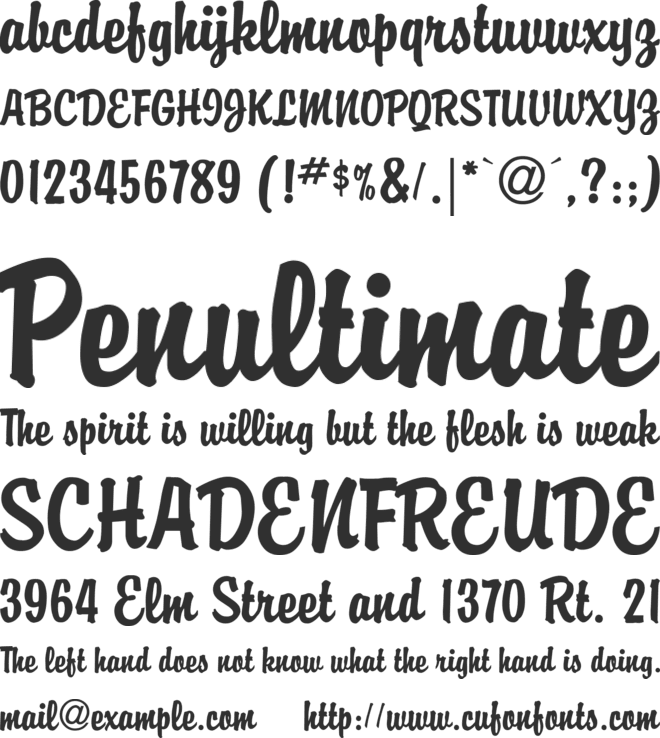 Brody font preview