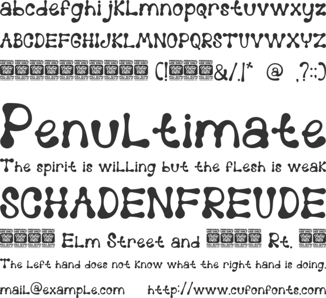 Melting Dessert font preview