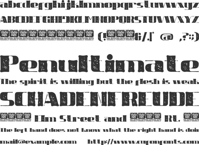 LEGATOR font preview