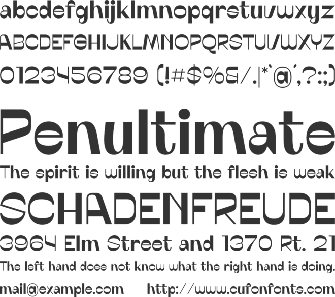 BENATHIO font preview