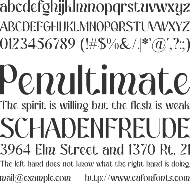 Newlimran font preview