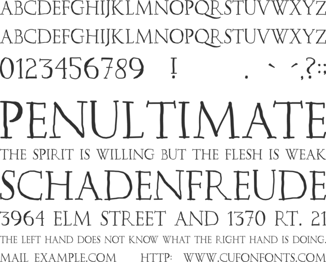 A Day in Rome font preview