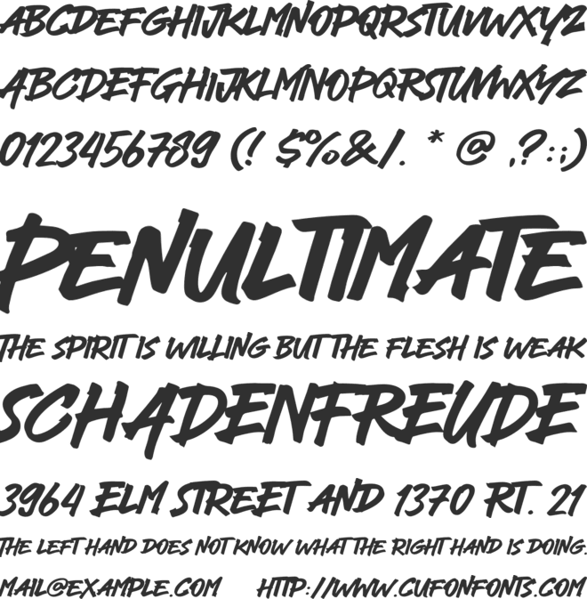 Here Brat font preview