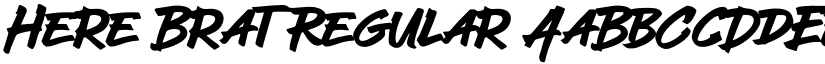 Here Brat Regular font