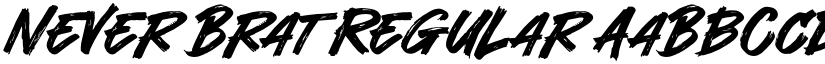 Never Brat Regular font