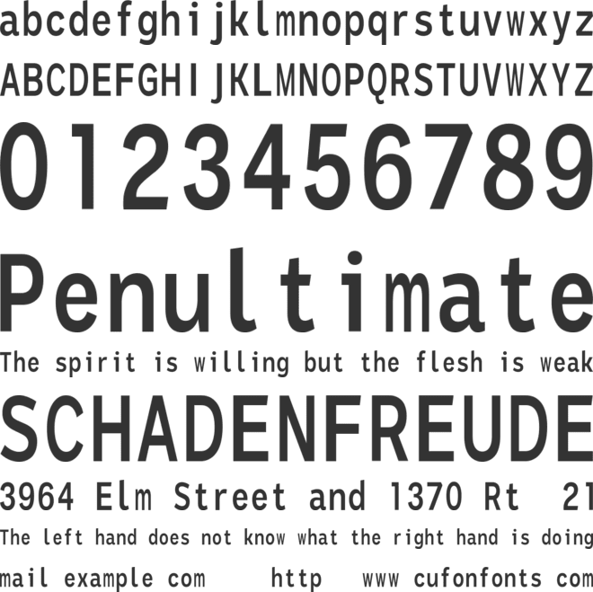 MorisawaOtfRegular font preview