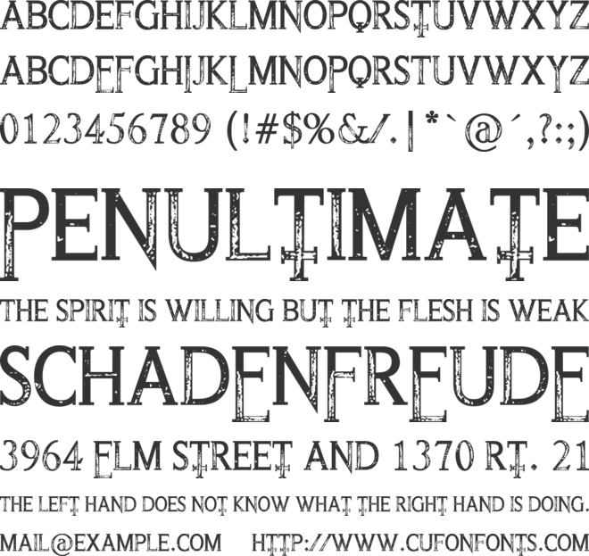 Last Rite font preview