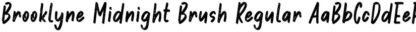 Brooklyne Midnight Brush Regular font