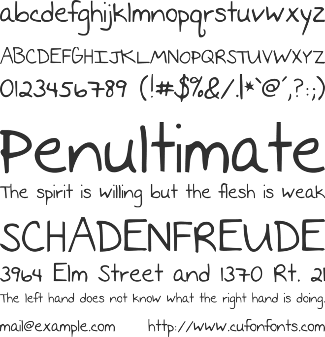 I Missed You font preview