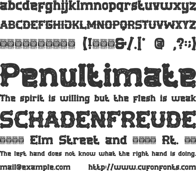 Todos Santos font preview