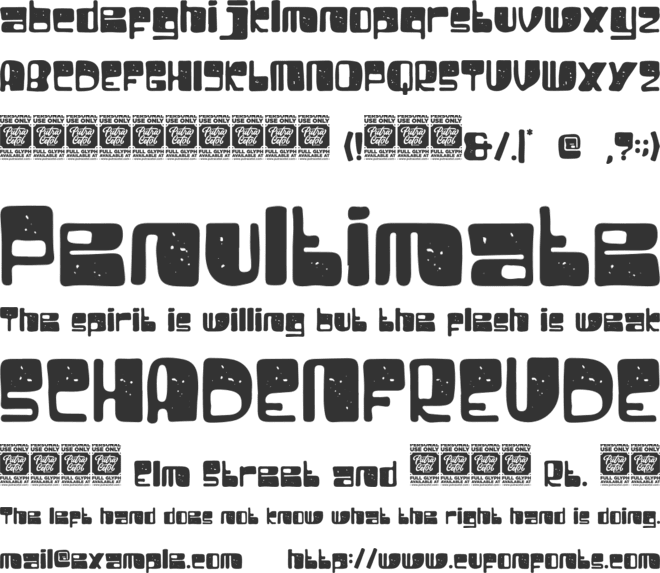 Stone Dense font preview