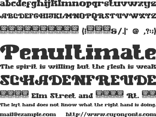 Small Heath font preview