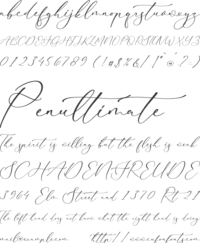 Bidalari Hearter font preview