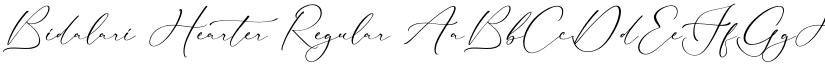 Bidalari Hearter Regular font