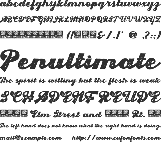 Rumble King font preview