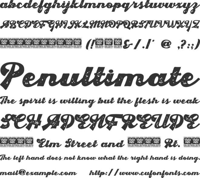 Rumble King font preview