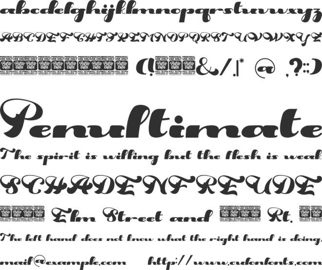 Roswale font preview