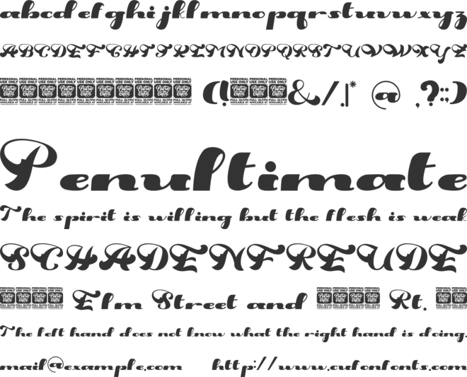 Roswale font preview