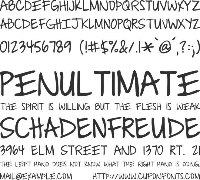 Coming Home font preview