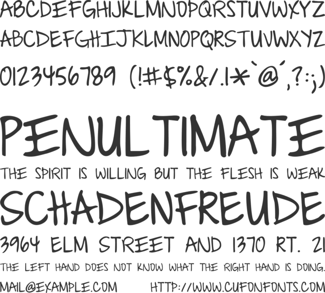 Coming Home font preview