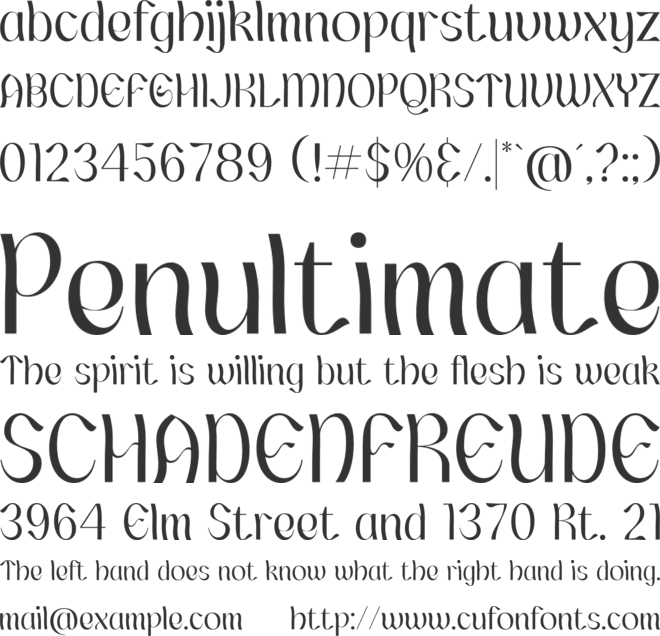 Gaslrile font preview