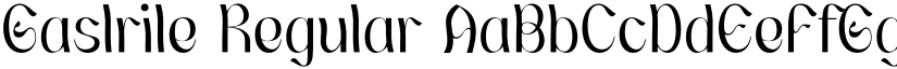 Gaslrile Regular font