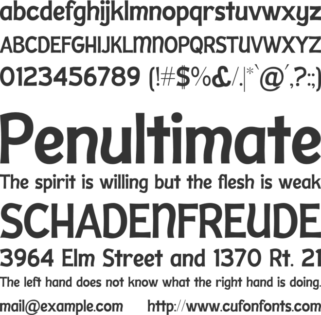 Sheiron Rodina font preview