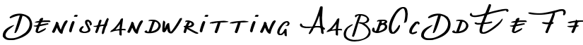 Denishandwritting font